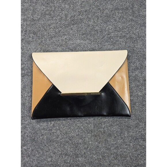BCBG Maxazria Vegan Faux Leather Envelope Bag 11X8 Multicolor - Picture 1 of 5